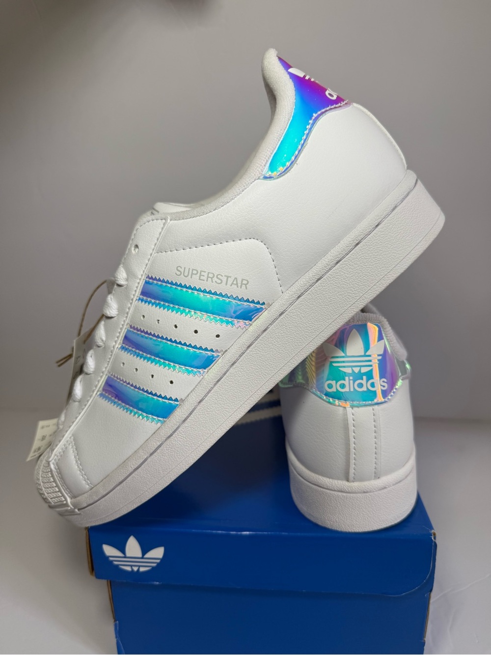 Adidas Superstar II - Size 7 Y (women’s 8.5) - White / Holographic JQ2803 - NWT
